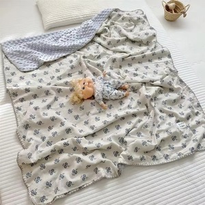 Couverture d'été pour enfants, couvertures en mousseline pour bébés, douces, en coton biologique, rectangulaires - Product Image 3