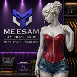 Women's Goth <b>Punk</b> Plus-Size Zipper Leather Lace Corset Shapewear Hip Enhancer Latex Waist Trainer Satin Fabric Seamless Quick - Product Image 1