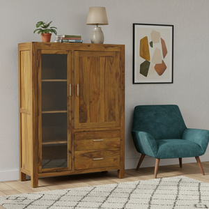 contemporary solid wood Living room <b>cupboard</b> cabinet modern solid roase wood cabinet Indian sheesham wood furniture manufacturer - Product Image 2