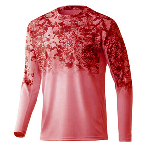 Chemise de pêche unisexe à manches longues avec capuche, 100 % polyester, personnalisable OEM, respirante, avec masque intégré, protection UPF 50+, vêtements de pêche à transfert thermique - Product Image 3