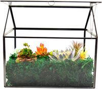 Nouveau terrarium géométrique en verre cristal de style vintage, forme dôme, pour la maison, le jardin, la table, le meilleur cadeau pour les amateurs de plantes