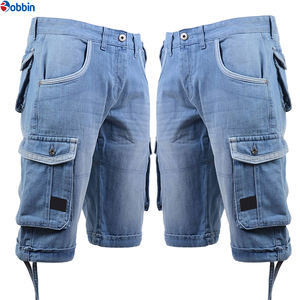 กางเกงยีนส์ขาสั้นสไตล์ใหม่สำหรับฤดูร้อน เสื้อผ้าสตรีทแวร์สุดเทรนดี้สำหรับผู้ชาย กางเกงยีนส์โอเวอร์ออลแบบปรับแต่งได้ คุณภาพเยี่ยม ทรงเข้ารูป กระเป๋าหลายช่อง - Product Image 6
