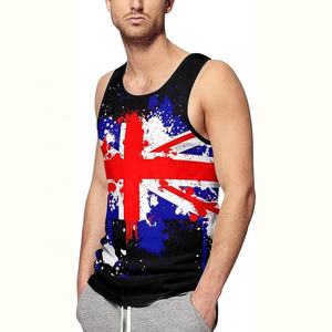 Levage Stringer débardeur concevoir votre propre impression par sublimation décontracté impression personnalisée en gros Yoga Stringer gilet de course pour hommes - Product Image 1