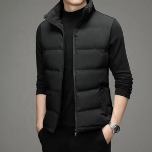 Chaqueta de chaleco para hombre 2024, chaqueta cálida sin mangas para otoño e invierno, chaleco informal con cuello levantado, chaleco deportivo de alta calidad para hombre - Product Image 1