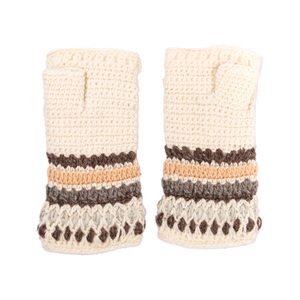 ถุงมือไหมพรมถักมือแบบไม่มีนิ้ว ลายโครเชต์ – ถุงมืออุ่นข้อมือสำหรับผู้หญิงในฤดูหนาว ขายส่ง ผู้ผลิต OEM - Product Image 2
