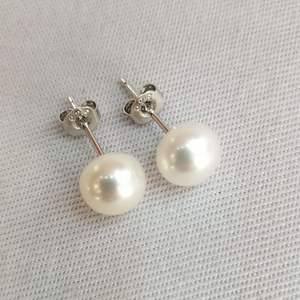 Self-Raised Freshwater <b>White</b> Powder & Purple Flat <b>Pearls</b> Diverse Sizes for Quality <b>Earrings</b> - Product Image 1