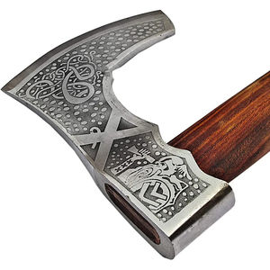 ขวานเหล็กกล้าคาร์บอนทำมือขนาด 19 นิ้ว รุ่น Burraq ด้ามไม้พะยูง หุ้มหนัง ทอมฮอว์ก สำหรับตั้งแคมป์ งาน DIY อุตสาหกรรม กิจกรรมกลางแจ้ง ของขวัญวันพ่อ - Product Image 6