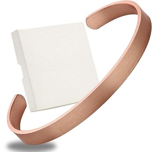 Brazalete de Cobre Mate Pulido, Diseño Ergonómico de Brazalete Abierto, Brazalete Unisex Versátil - Product Image 2
