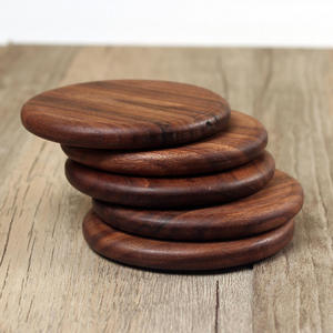 Wholesale Blank Wood <b>Coasters</b> Custom Round Absorbent Eco-Friendly 33cm Diameter 3mm Thick Classic Design <b>Set</b> for Drinks - Product Image 3