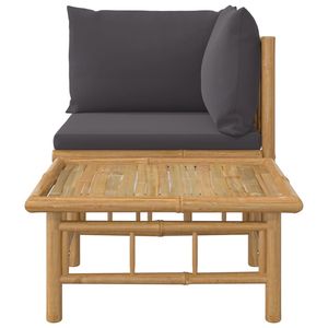 Ensemble de salon de jardin modulaire compact en bambou naturel - Product Image 4