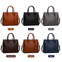 Sac à main de luxe en cuir pour femme, fourre-tout de bureau, broderie, chaînes, couleur unie, grande capacité