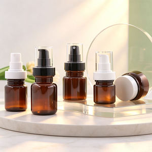 Ensemble de flacons en plastique PET ambré de qualité médicale pour vaporisateur et distributeur de lotion, 30G40ML60ML80ML100ML120ML160ML - Product Image 1