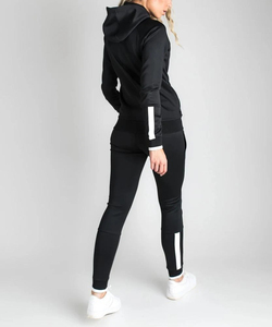 Ensemble de survêtement tendance pour femme avec capuche, style OEM, logo personnalisé, en polaire, pour l'entraînement - Product Image 3