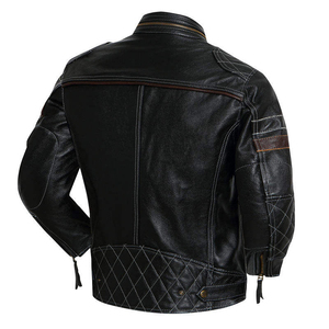 Chaqueta de Motocicleta de Cuero Genuino Transpirable de Alta Calidad, Personalizable en Color, Resistente al Viento, con Talla Personalizada para Motociclistas - Product Image 2