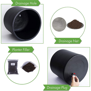 Pot de fleurs en métal fait main, design moderne, noir, de qualité supérieure, pour la maison et le jardin, très vendu, nouveau pot de fleurs fantaisie - Product Image 4