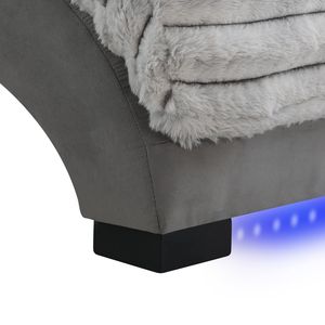 Chaise longue DENISE con ricarica USB e dettagli in nichel - Product Image 6