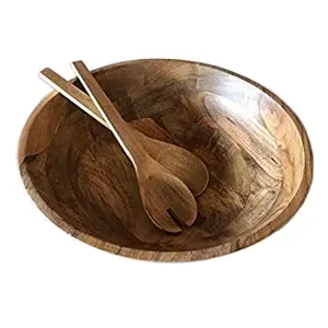 Mango Wooden Dining Bowl with Server Factory Supplies Customizable Hand Crafted for Multipurpose Use With Best Quality