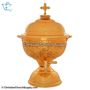 Fuente de Agua Bendita Ortodoxa Griega de 6 Litros |   Recipiente de latón para agua bendita – Export Corporation - Product Image 3