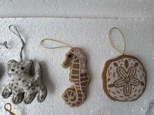 Handmade Embroidered Christmas Ornaments Beaded Fabric Hanging <b>Tree</b> Decorations for Holiday Home Party Decor - Product Image 4