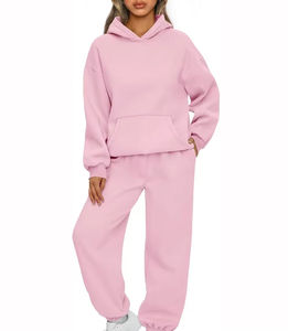 Conjuntos Deportivos de Invierno para Mujer, de Alta Calidad, Casuales, de 2 Piezas, Largos, para Correr, Yoga, Gimnasio, 100% Algodón Felpa, Pakistán - Product Image 1