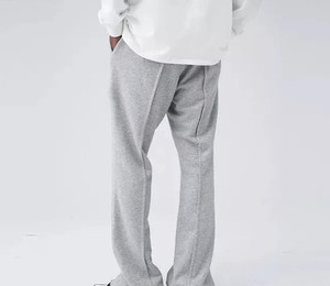 Pantalon de survêtement homme hiver en velours de coton mi-lourd, coupe large, Cleanfit, taille élastique à coupe incurvée, coupe-vent, anti-plis, personnalisé - Product Image 5