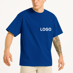 T-shirt surdimensionné avec logo personnalisé, grammage lourd 250-300 g/m², 100 % coton, épaules tombantes, T-shirt homme épais - Product Image 4