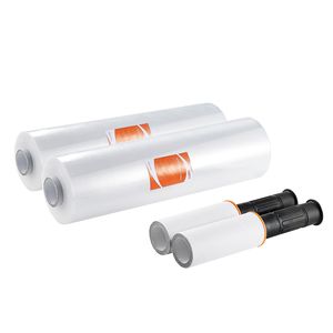 Confezione da 2 Rotoli di Film Estensibile Trasparente Resistente da 15 Pollici x 1200 Piedi, Calibro 80 - Pellicola Termoretraibile Industriale Ultra Resistente, Lunghezza 300m - Product Image 1