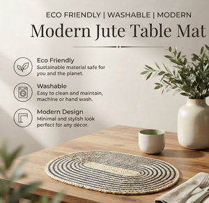 Set de table vintage traditionnel indien fait à la main, vente à l'exportation, design moderne, set de table en jute, set de table en provenance d'Inde - Product Image 3