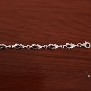 Pulsera de Diseño con Eslabones de Corazón, Regalo Moderno, Cadena Elegante y Minimalista, Joyería Fina para Mujer - Product Image 2