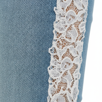 Jeans évasés pour femmes, taille haute, patchwork, sur mesure, OEM, vente en gros
