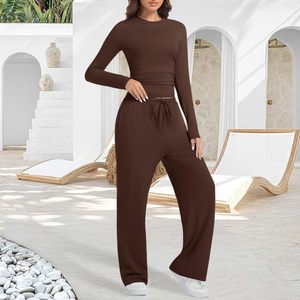 Ladies Long Sleeve Top and Pant <b>Set</b> Stylish Womens Co Ord Outfit Breathable Fabric Comfortable Home Wear Casual Clothing <b>Set</b> - Product Image 6