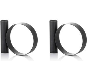 Modern Contemporary Design Home Decorative Candle Holder Black Powder Coated Metal Stand Stable Ring Shape for Christmas Hot - Product Image 3