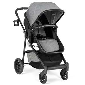 Cochecito de Bebé de Lujo Personalizado con Cuatro Ruedas, Asiento de Coche Plegable 3 en 1, Cochecito de Viaje con Estructura de Acero Inoxidable y Tela de Lino - Product Image 4