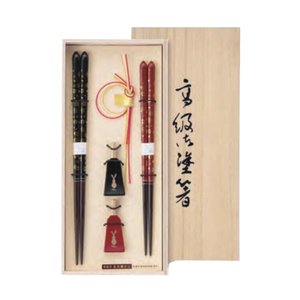 Juego de Palillos Japoneses de Madera con Reposapalillos, Diseño Oriental, Alta Calidad, Caja de Regalo Tradicional Única para Regalos - Product Image 3