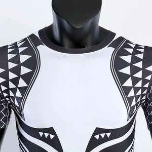T-shirt de compression pour homme, à séchage rapide, pour la course à pied, la musculation, la salle de sport, les activités sportives, protection UV, vêtements de sport - Product Image 5