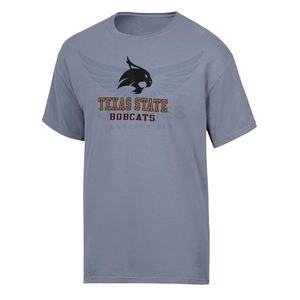 Camiseta de algodón para hombre de Texas State Bobcats, camiseta informal de manga corta con logotipo universitario impreso, ropa universitaria personalizada al por mayor - Product Image 2
