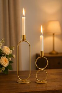 Geometric Gold <b>Candle</b> <b>stick</b> Holder - Product Image 4