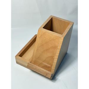 Table Organiser Pen Holder Mobile Holder Mango Wood Sturdy Durable Storage Organizer Table Decor Office Home Use - Product Image 3