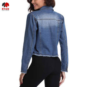 Veste en jean personnalisée Ryan Pro Gear pour femmes, tissu respirant et confortable avec poche à logo personnalisé. - Product Image 4