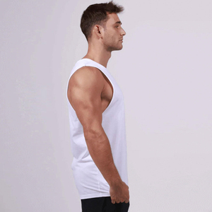 High Quality Mens Quick Dry 100% Cotton Tank Top Customized Color Size Breathable Eco-friendly <b>Machine</b> Washable Sleeveless - Product Image 3