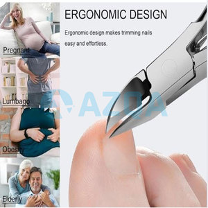 Coupe-ongles en acier inoxydable robuste avec lame tranchante pour ongles épais, pédicure professionnelle et soin des pieds, portable - Product Image 4