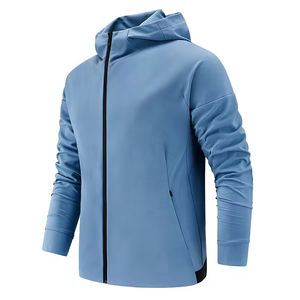 Vestes zippées de performance résistantes à l'eau en marque propre |   Vestes d'entraînement d'extérieur OEM pour hommes, séchage rapide, manches longues, nouveau design - Product Image 1