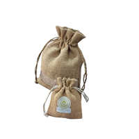 Pochette à cordon en jute biodégradable et recyclable, faite à la main, durable, réutilisable, écologique, résistante à l'humidité, emballage textile