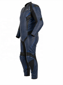 Combinaison de moto en cuir grande taille |   Bleu Brun |   Fabricant OEM ODM |   Qualité de conception haut de gamme |   Vêtements de course |   Sports - Product Image 3