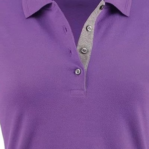 Top Quality Women’s Casual <b>Polo</b> Shirt Plain Cotton Blend Purple Golf <b>Polo</b> Shirt For Summers Wear OEM ODM Manufacturer - Product Image 5