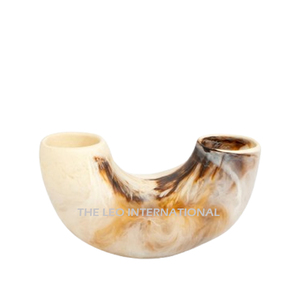 Porte-stylo de luxe en corne, forme ronde, couleur crème, fait main, pour la maison et le bureau - Product Image 6