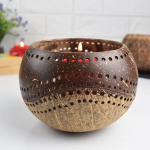 Coconut <b>tea</b> <b>light</b> <b>holders</b> cheapest cost tealight candle <b>holder</b> for hanging & tabletop display - Product Image 3