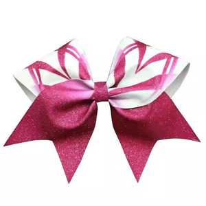 Ensemble d'uniformes de cheerleading noir et rose avec strass imprimés, robe à manches longues en polyester, pompons et nœuds pour adultes, sur mesure, haute qualité - Product Image 4