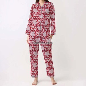 Conjunto de Pijamas de Algodón 100% para Mujer, Ropa de Dormir Suave para el Hogar, Conjunto de Pijamas de Primavera/Verano con Estampado Floral/Personajes/Letras/Estampado/Vacaciones/Árbol PJ095 - Product Image 6
