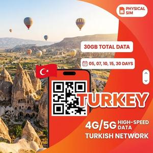 eSIM di Alta Qualità per Viaggi in <span class=keywords><strong>Turchia</strong></span>, Dati 4G/5G, Internet Mobile ad Alta Velocità, Consegna Istantanea del Codice QR e Attivazione Semplice - Product Image 1